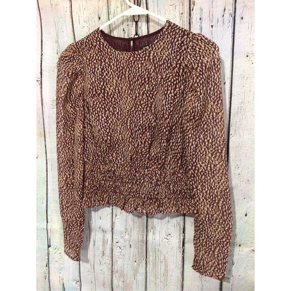 EXPRESS Brown & White Sparkle Crop Top NEW size XS - Picture 1 of 11